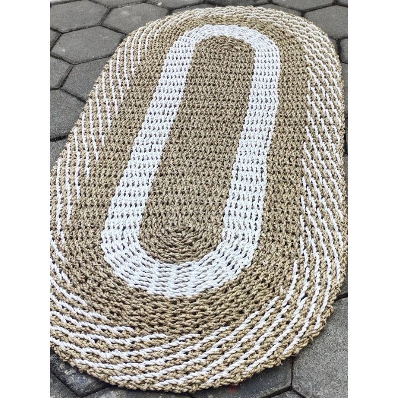 KARPET OVAL  SEAGRASS JUMBO 150X200cm / RUG SEAGRASS/ KARPET LANTAI