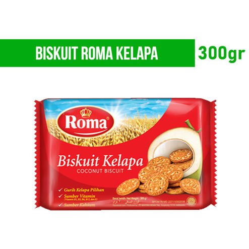 

ROMA KELAPA 300GR / COCONUT BISCUIT KEMASAN 300GR Exp Jun 2025