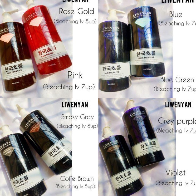 Limited Liwenyan Intense Colors Shampo Silver  Shampoo Purple untuk memperbaiki keratin rambut