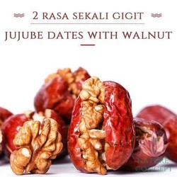 

WALNUT ANGCO / KURMA MERAH ISI KACANG WALNUT 250 GRAM HALAL / Hong Zao Jia He Tao Ren