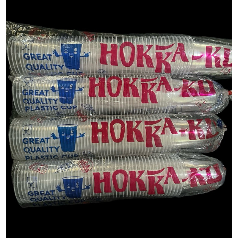 Hokaku Gelas Plastik Plastik Cup Oval 12oz 14oz 16oz Slim