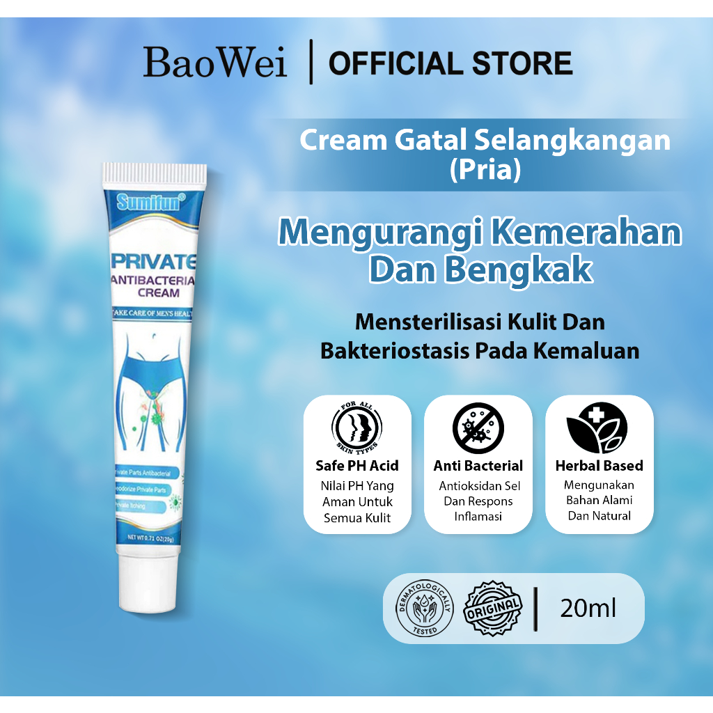 ORIGINAL [Untuk pria] Salep gatal selangkangan Obat gatal selangkangan Salep gatal 20G Krim gatal ke