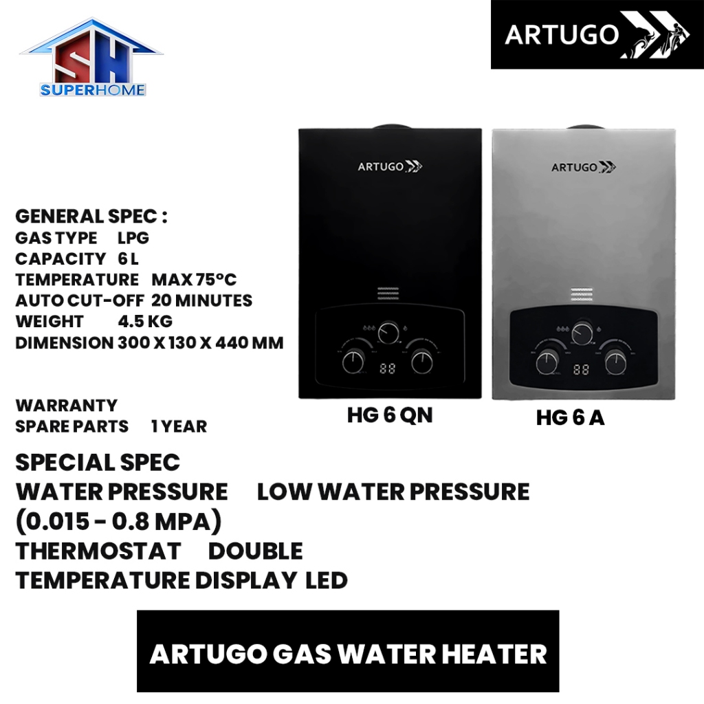 ARTUGO Gas Water Heater