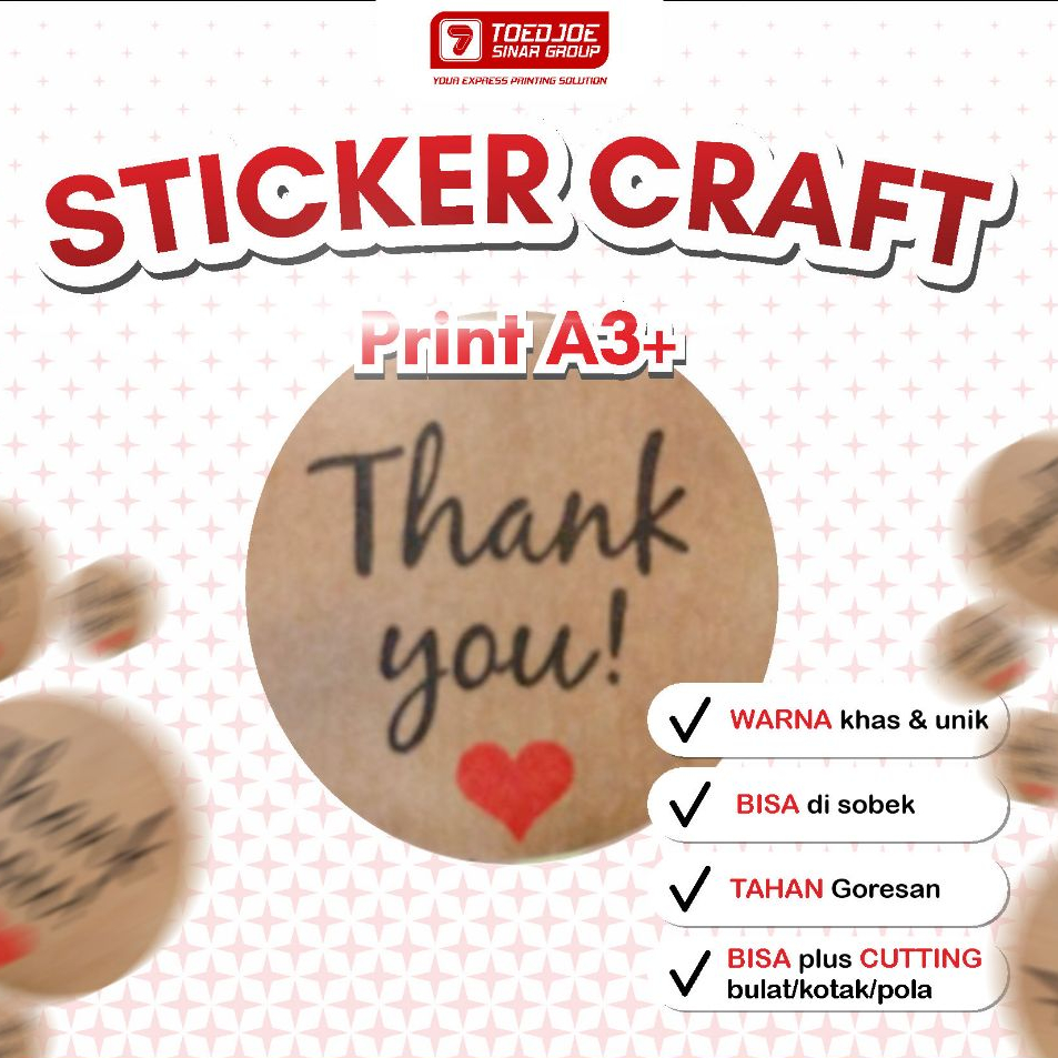 

Stiker Label Kraft, Murah Meriah, Ceppat dan Berkualitas