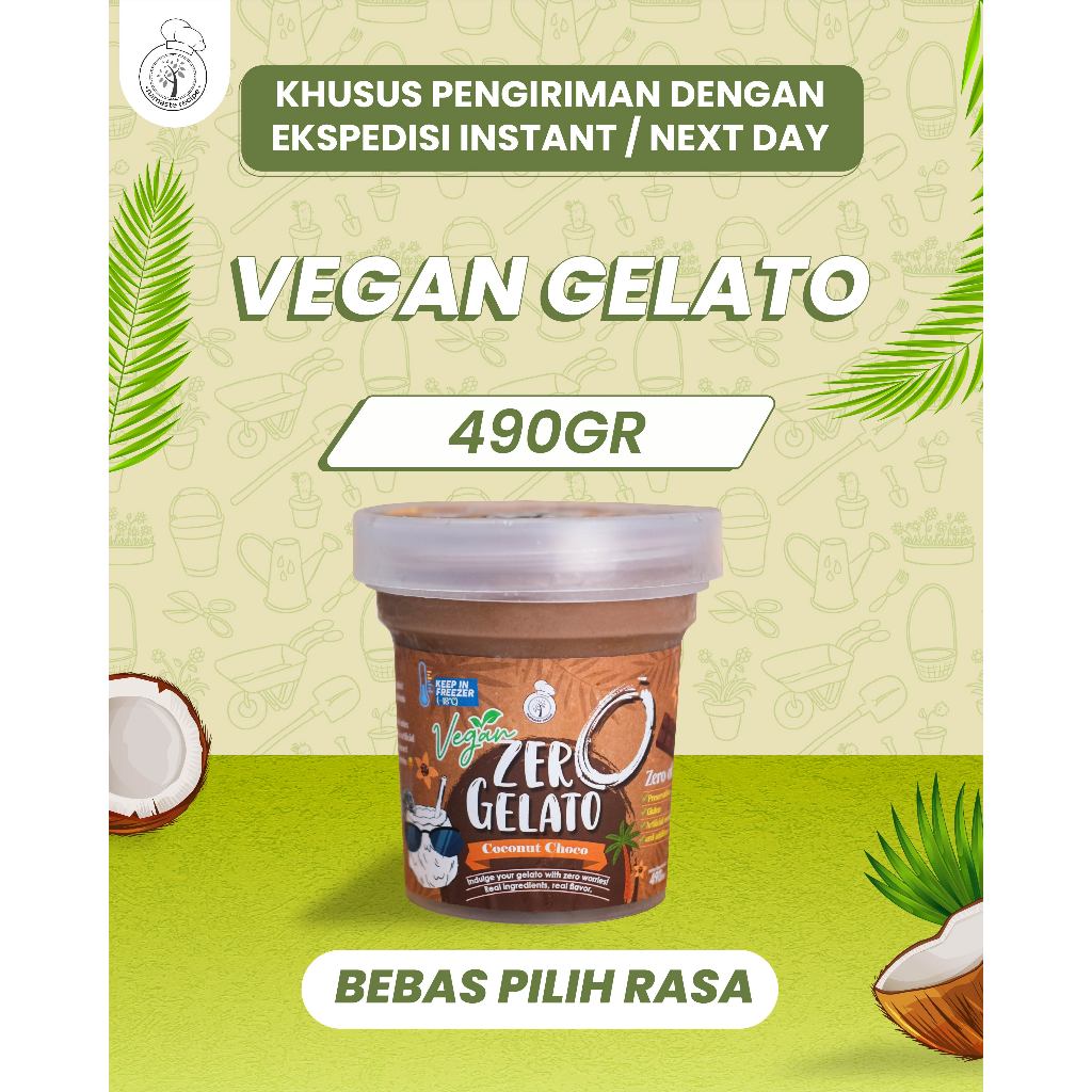 

VEGAN ZERO GELATO - ZERO WORRIES GELATO WITH REAL INGREDIENTS 490GR