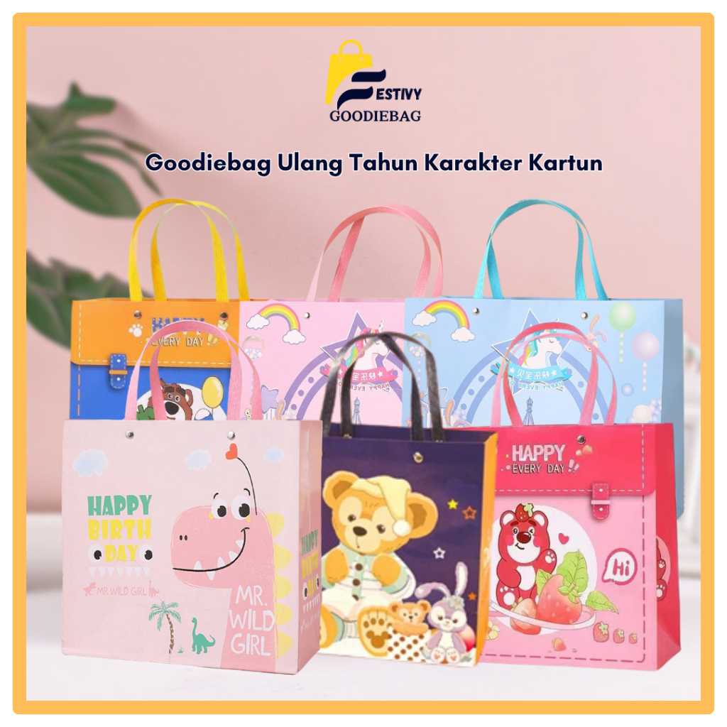 

FG GoodieBag Motif Kartun untuk Ulang Tahun Anak Kotak Kado Ulang Tahun Paperbag Ulang Tahun Anak Variasi Anak-anak PP08