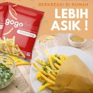 

Gogo Kentang Goreng Shoestring 1kg | Ketang Goreng Beku Farm Plus 2,5Kg | French Fries Frozen 9MM