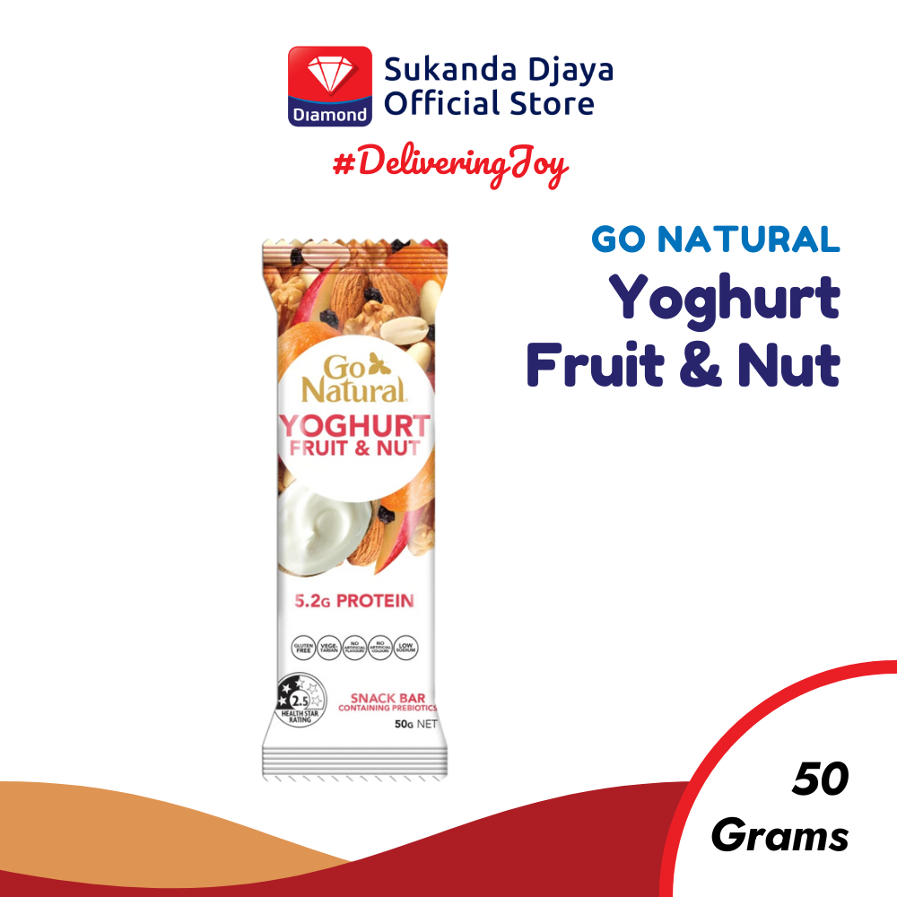 

Go Natural Snack Bar Sereal Sehat Tinggi Serat Yoghurt Fruit & Nut