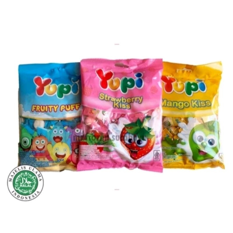 

Yupi Strawbery Kiss/Fruity Puff/Manggo 120 gr