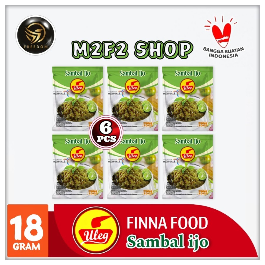 

Finna Food Uleg Sambal Ijo Sachet - 18 gr (Kemasan 6 Pcs)