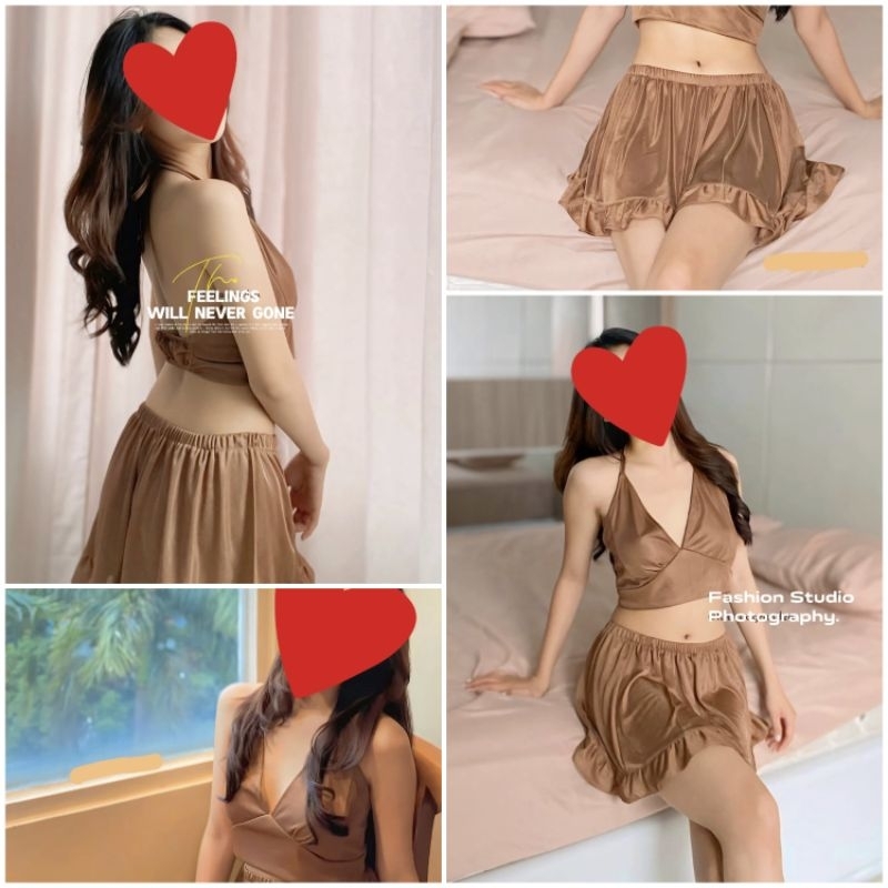 BAJU TIDUR SET BRA & SKIRT / SEMI BIKINI / SEXY LINGERIE