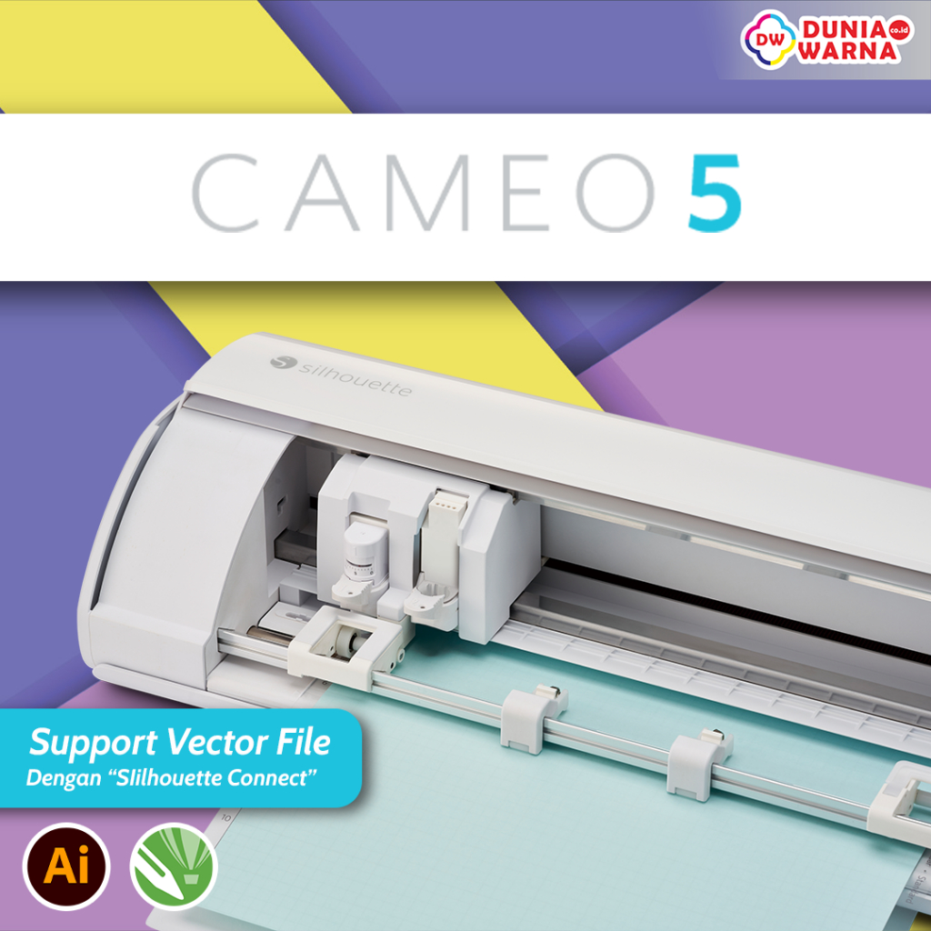 

Silhouette CAMEO 5 Mesin Cutting Sticker Auto Contour Plotter A3 White