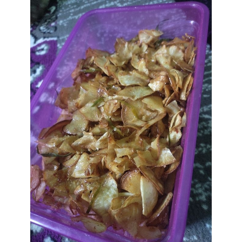 

Keripik Singkong Pedas Asem Manis 1Kg