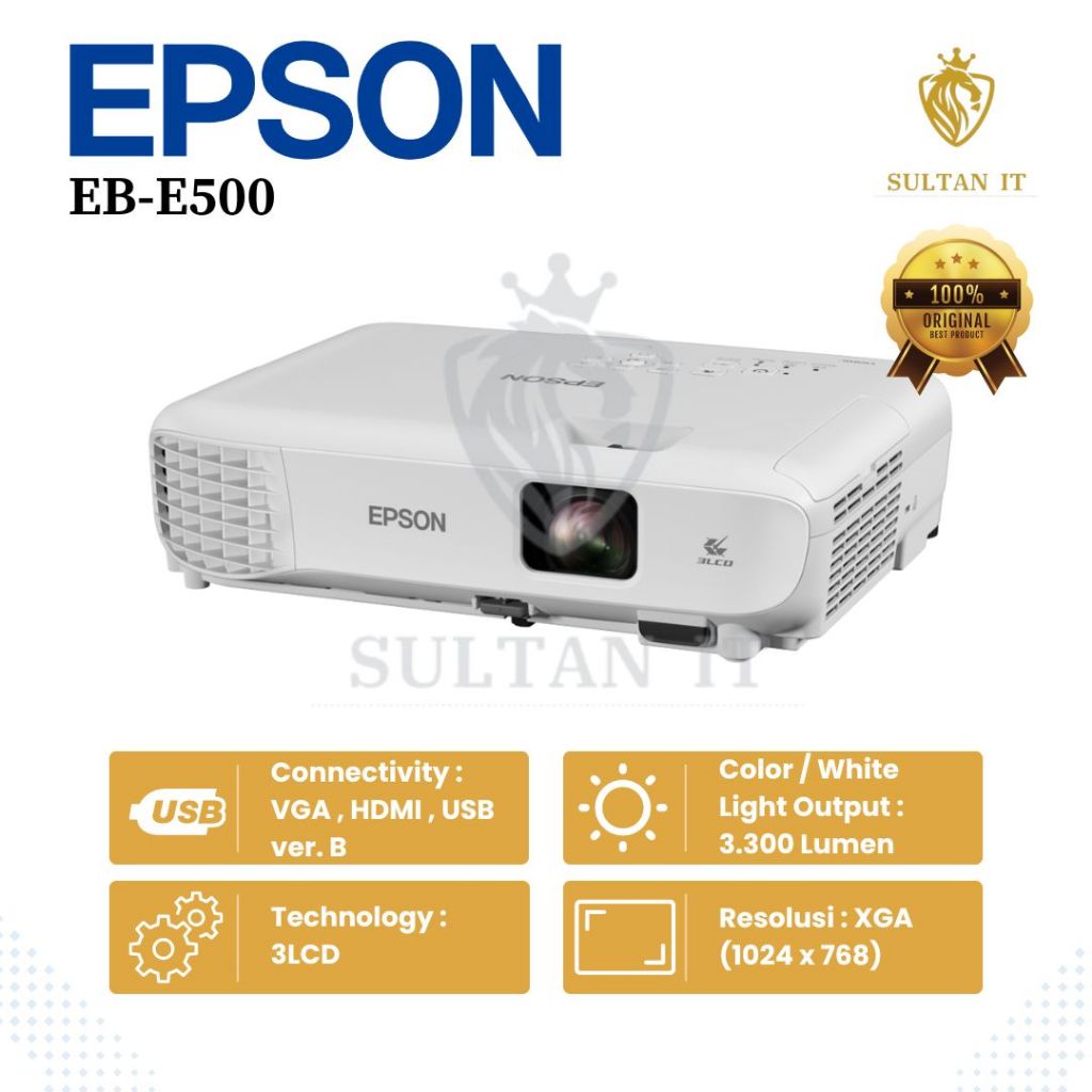 PROYEKTOR EPSON EB E500 / EB E600 / PROJECTOR EB-E500 EB-E600 ORIGINAL