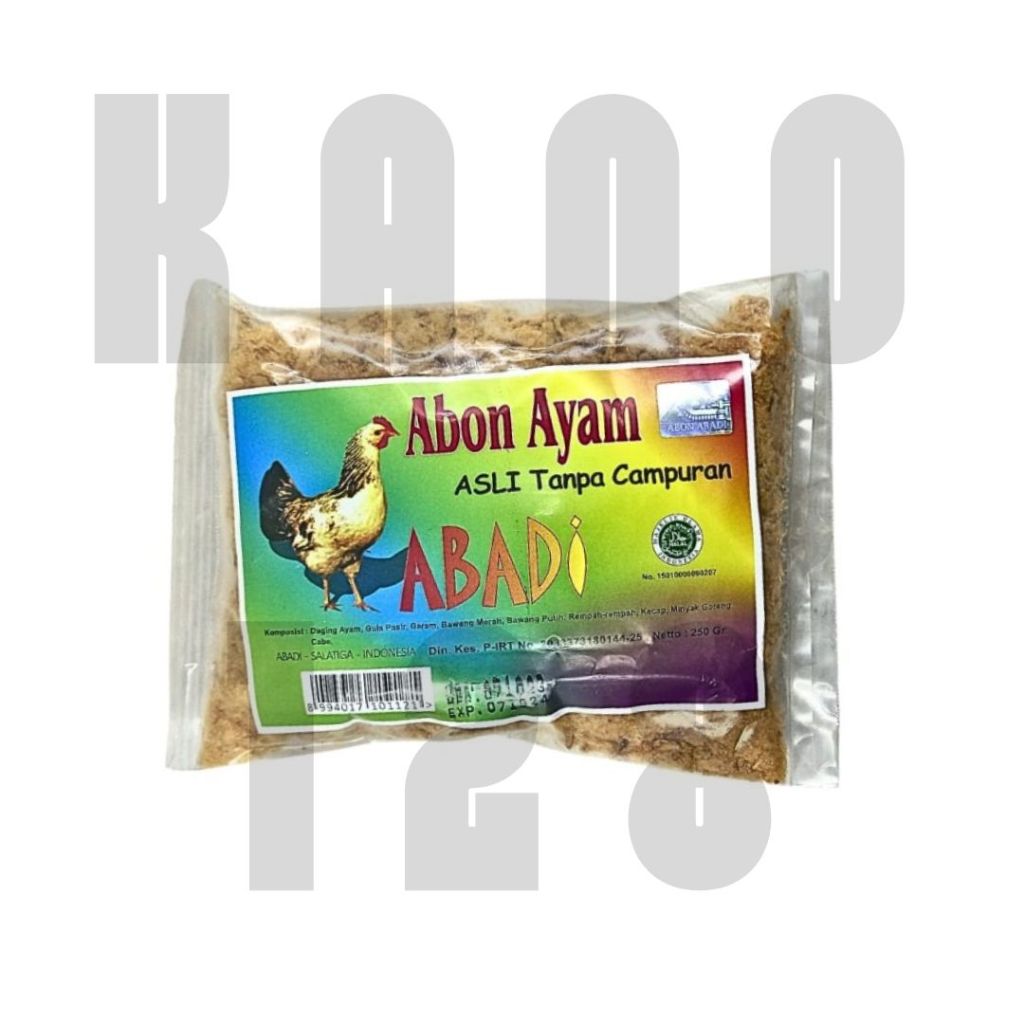 

ABON AYAM ABADI KEMASAN 250 GR