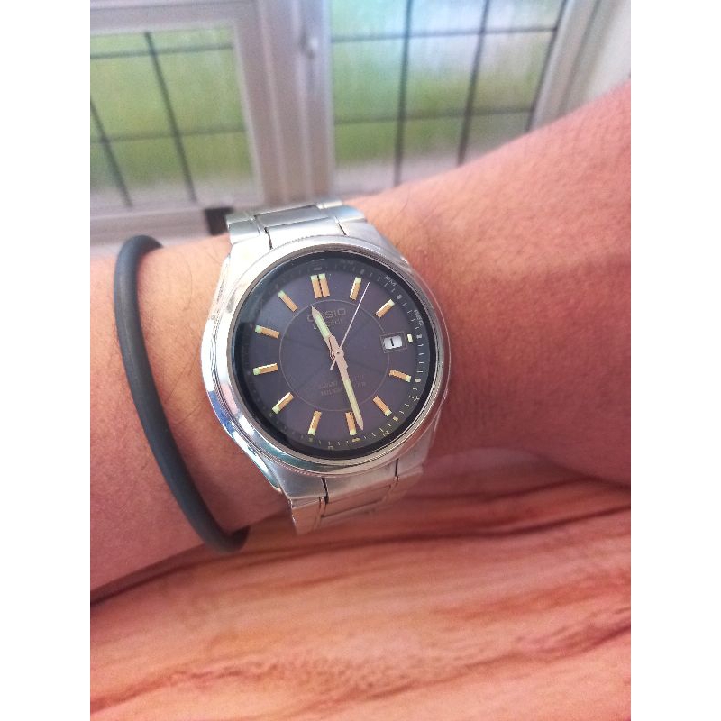 jj03045 jam tangan pria casio lineage LIW 100T titanium