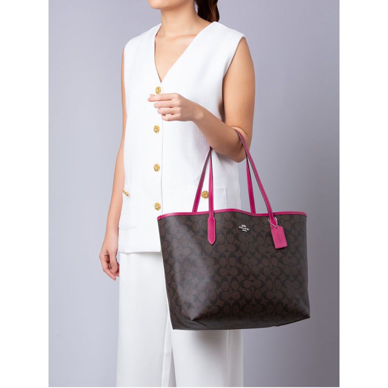 Coach Tote Signature ZIPPER YKK Tas Tangan Wanita