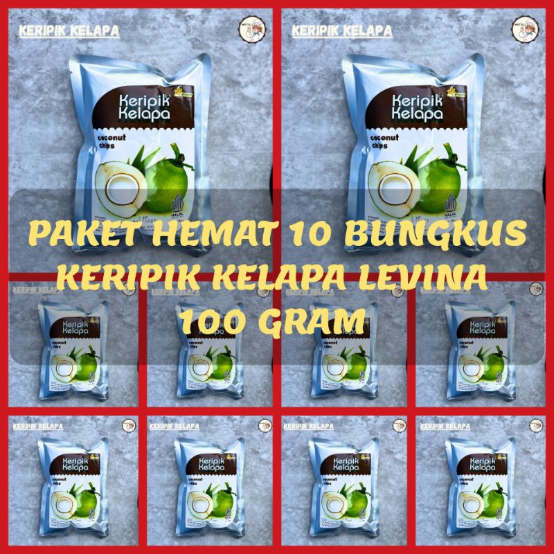 

[PAKET HEMAT] 10 BUNGKUS CAMILAN KERIPIK BUAH OVEN KELAPA COCONUT LEVINA 100 GRAM OLEH-OLEH MALANG