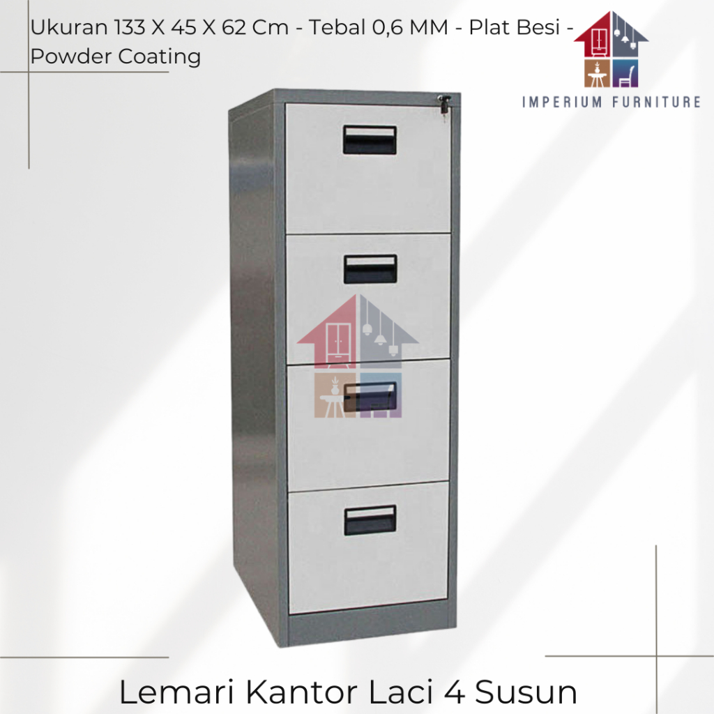 Lemari Dokumen / Filling Kabinet / Laci Dokumen / Lemari File Besi / Laci Besi 4 Susun / Laci Arsip 