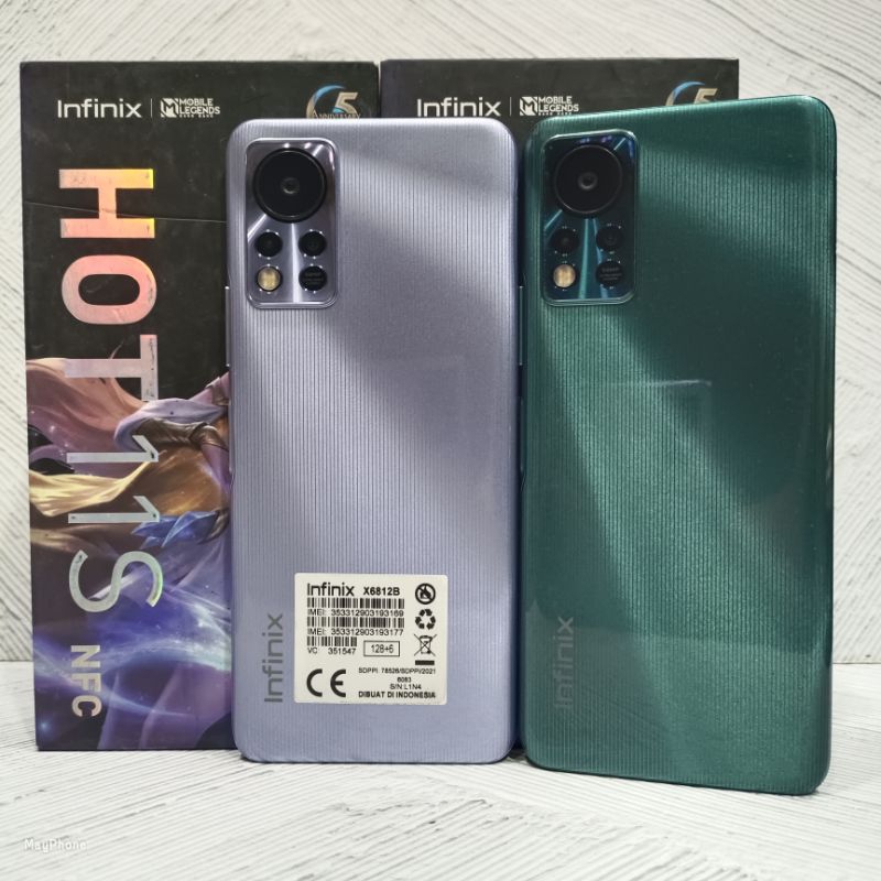 Infinix Hot 11s NFC 6/128 GB Handphone Second Fullset