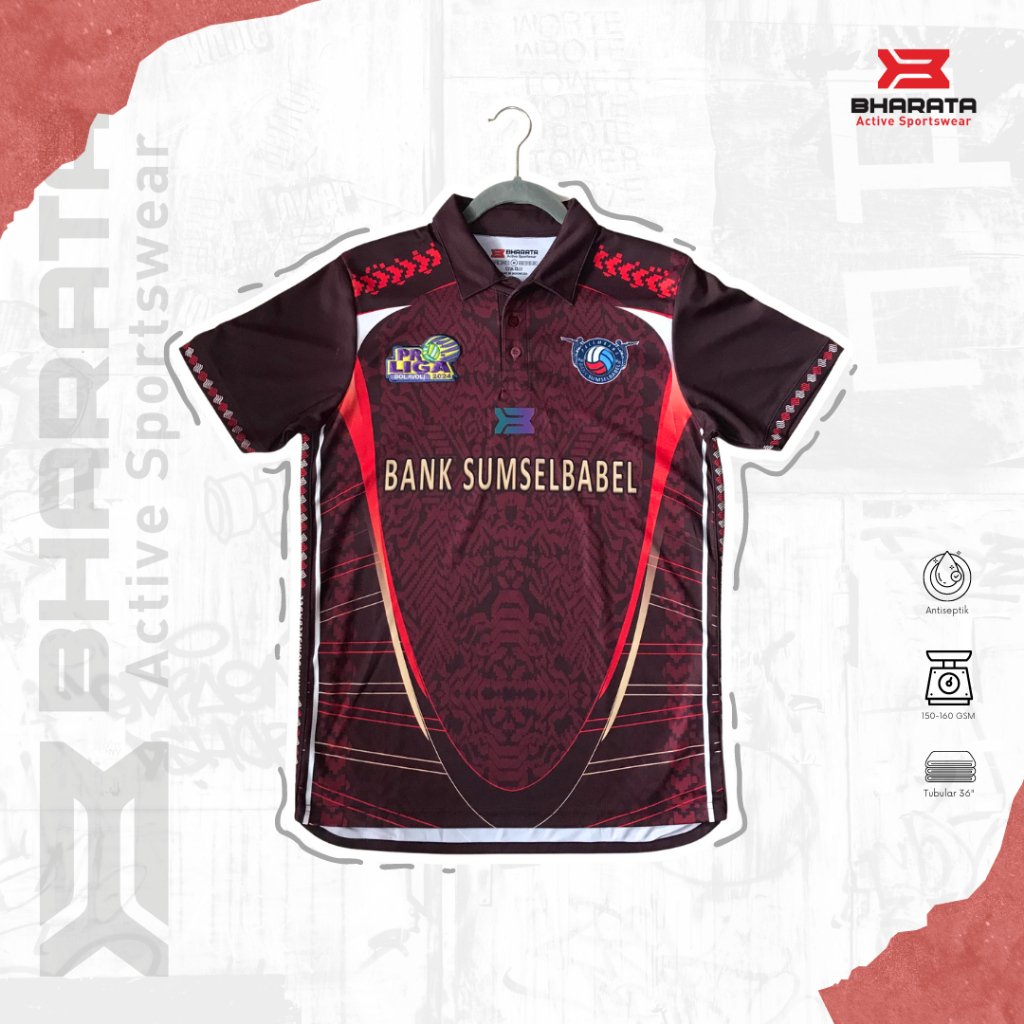 JERSEY OFFICIAL BANK SUMSEL BABEL PROLIGA 2024 | Patch proliga | Original Bharata Sportwear