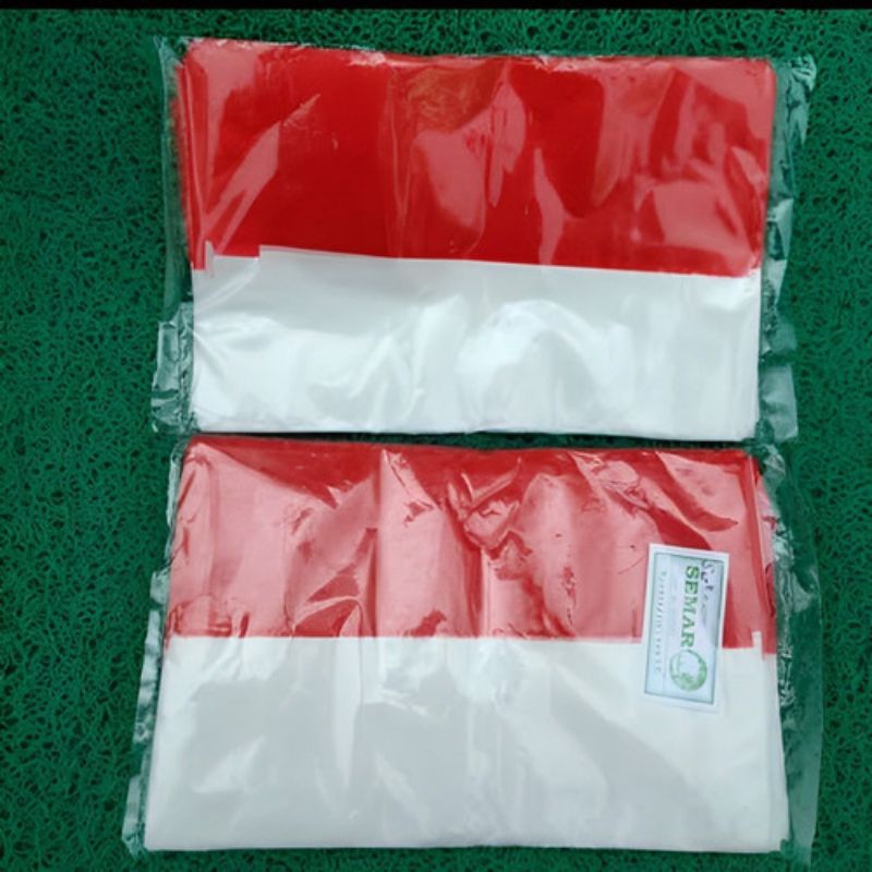 BENDERA CAP SEMAR PLASTIK MERAH PUTIH
