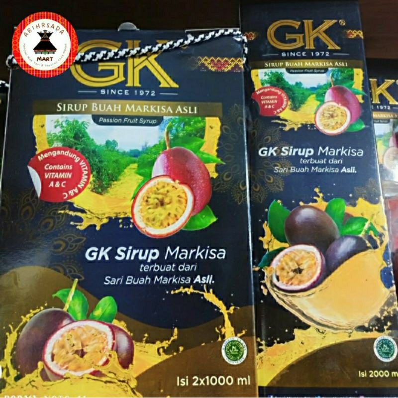 

Sirup GK Black Markisah asli medan 1000 ml.