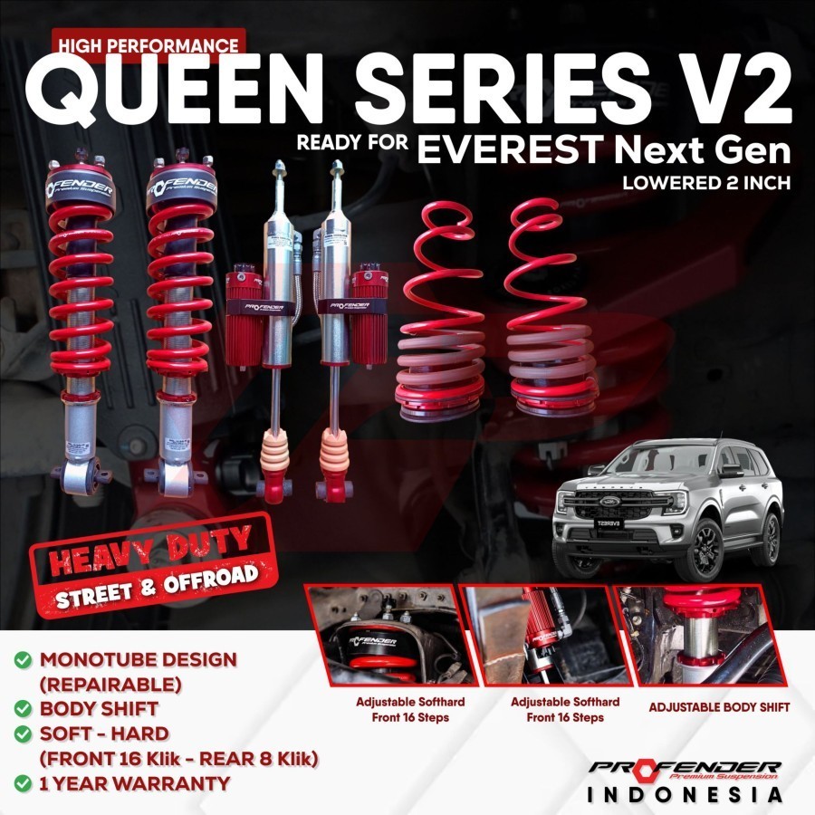 Shockbreaker Coilover PROFENDER QUEEN SERIES V2 Everest Nex Gen 22+ LOAD 2 inch