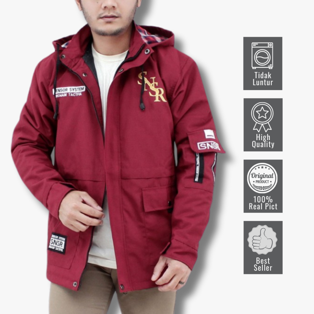 Jacket Pria Parka Steal Two Matt Casvas / Jacket Outdoor Kualiatas Premium Anti Air Original SNSR CO