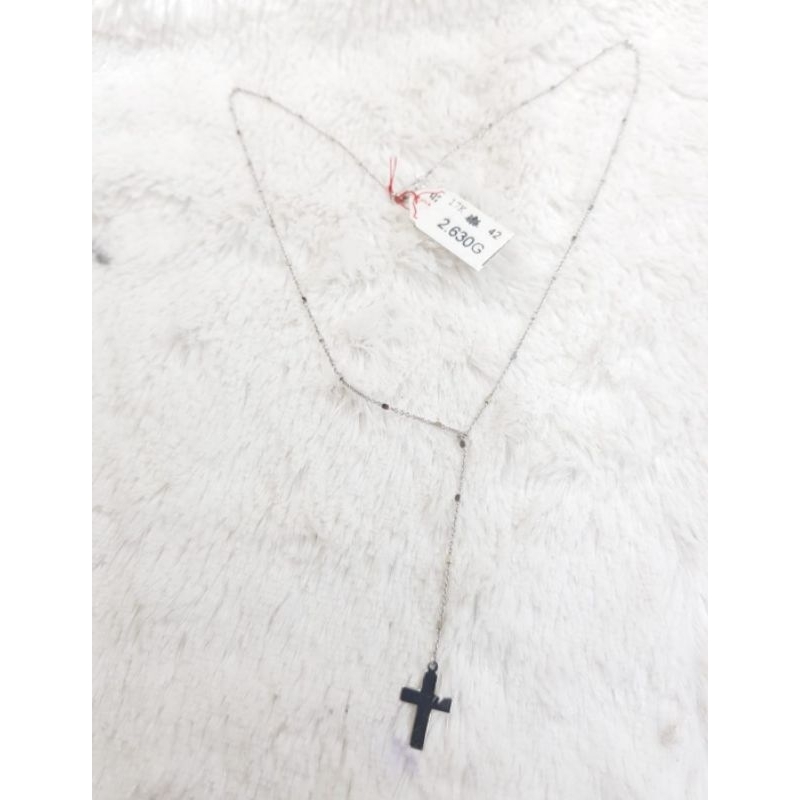 Kalung emas 75 salib polos
