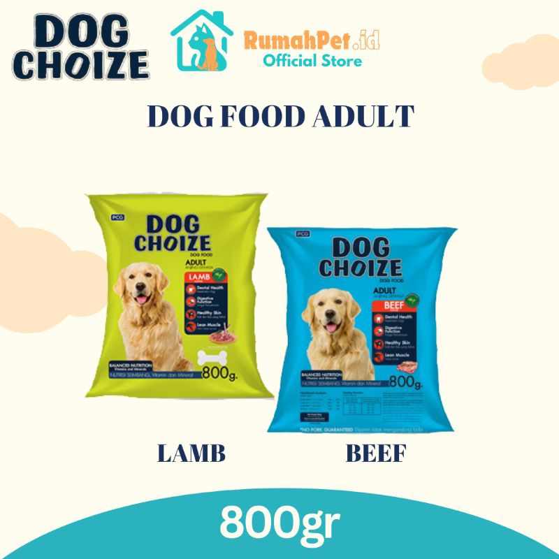 Dog Choize Dog Food Adult 800gr Dog Choize Makanan Anjing Dewasa 800gr