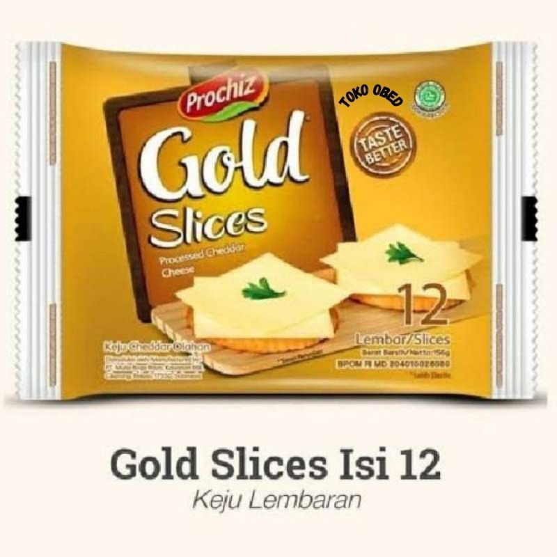 

Prochiz Gold Slices Keju cheddar olahan 12 lembar