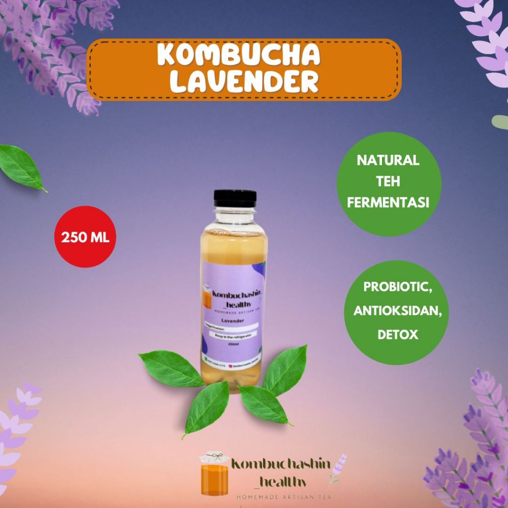 

KOMBUCHA LAVENDER 250ML Minuman Probiotik Baik Untuk Kesehatan Pencernaan