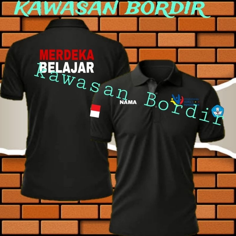 Terbaru polo shirt merdeka belajar kaos merdeka belajar seragam merdeka belajar baju merdeka belajar