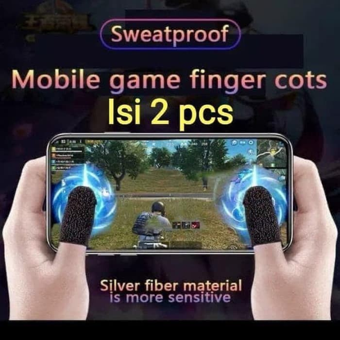 BASIKE Finger Gloves Gaming Sarung Jempol Jari Anti Basah Keringat Layar HP PUBG Mobile Legend