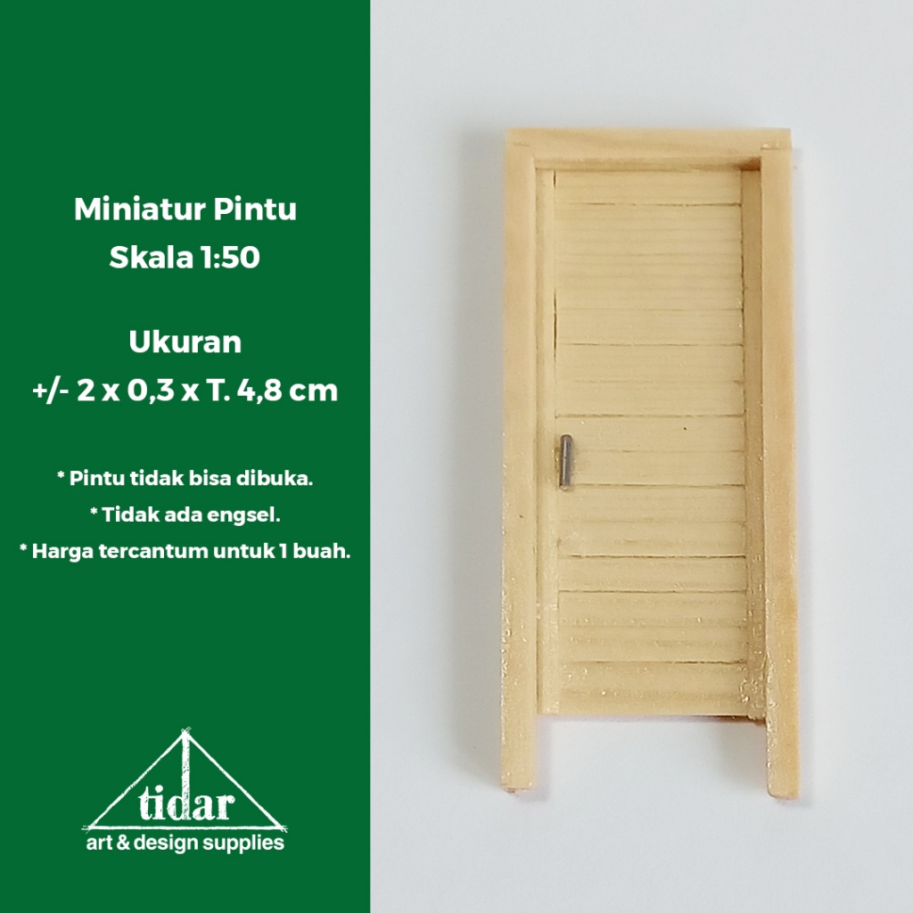 

[MR] HR - Miniatur Maket Pintu Kayu 1 (Satu) Daun Skala 1:50