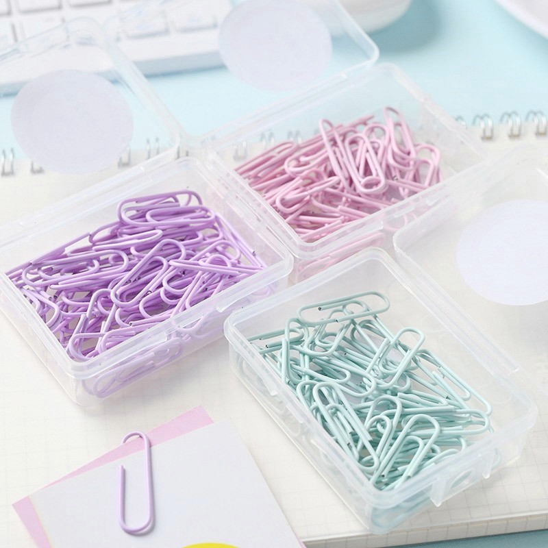 

Klip kertas Klip binder warna warni Paper clips macaron metalic Penjepit kertas lucu Jepitan poto untuk pelajar sekolah kantor