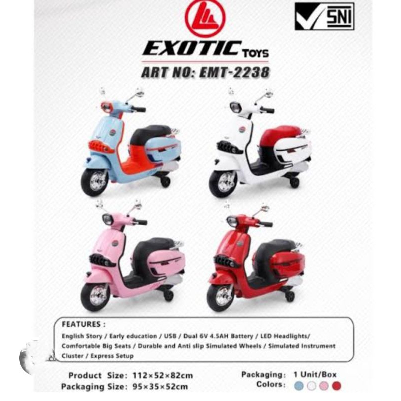MOTOR AKI VESPA ANAK EXOTIC EMT 2238
