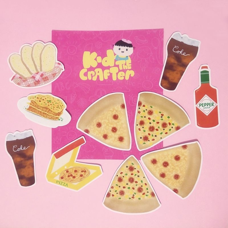 

Tempelan Scrapbook / DECO DIY Pizza Italian Food theme (10 PCS)