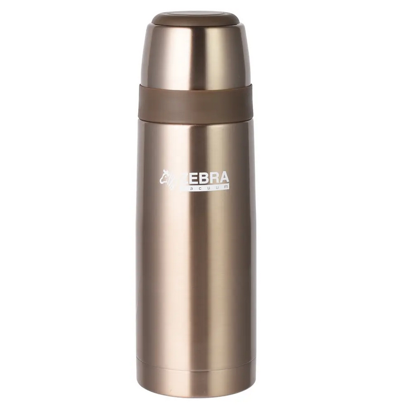 Zebra Vacuum Flask Prima II Golden Brown Termos Air Termos Stainless Steel Double Wall Insulation Bo