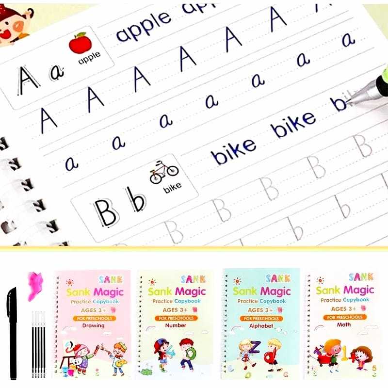 

[ITROLSP ] Buku Ajaib Belajar Menulis Anak Sank Magic Practice Writing Book 1SET Isi 4 Buku + Pulpen