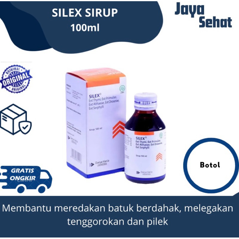 

SILEX SIRUP 100 ML batuk berdahak, melegakan tenggorokan dan pilek