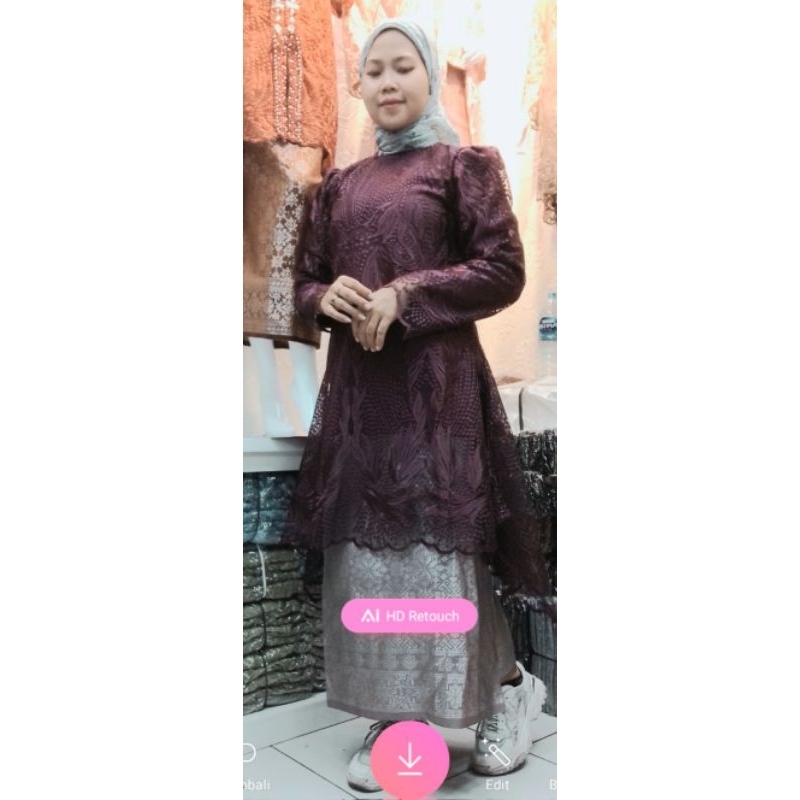 atasan tunik kebaya brokat mewah bisa COD