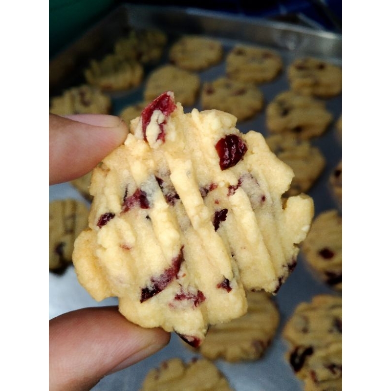 

cranberry cookies sachet/ cranberry saset / sable cookies cranberry / kukis cranberry