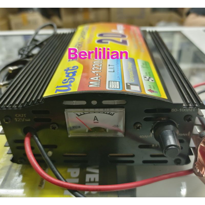 Charger Aki 20Amper Usat Automatis Stop Battery Full