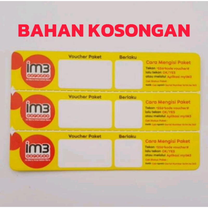 Voucher Kosong Indosat