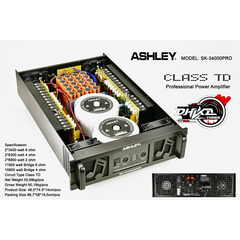 POWER ASHLEY SK34000 PRO CLASS TD DOUBLE TRAFO / Power Ashley SK 34000 PRO CLASS TD / Power Ashley S