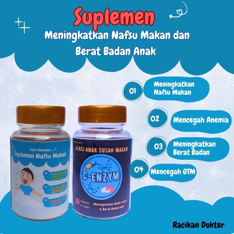 OBAT GEMUK ANAK USIA 2-4 TAHUN 45 KAPSUL / VITAMIN GEMUK BADAN  ANAK  / PENAMBAH NAFSU MAKAN  ANAK  