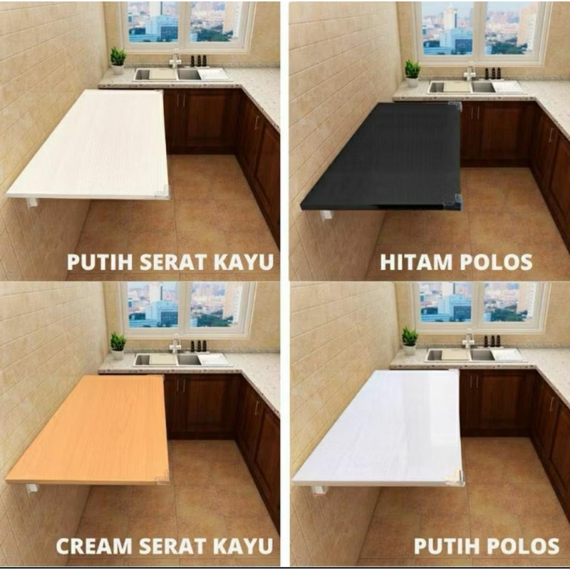 ( TERLARIS ) Meja Lipat Dinding / Meja Gantung / Meja Komputer 60X30,80,40,100X40 meja kerja meja