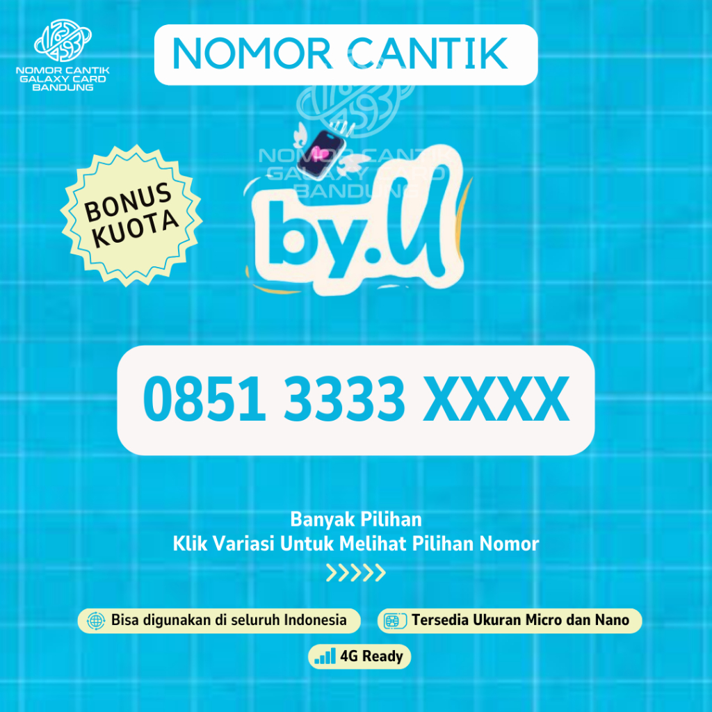 Nomor Cantik Kartu Byu Bonus Kuota Nomor Byu Cantik